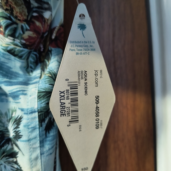 Men's Blue Palm Tree Casual Shirt SALE Today $25 - Picture 3 of 3